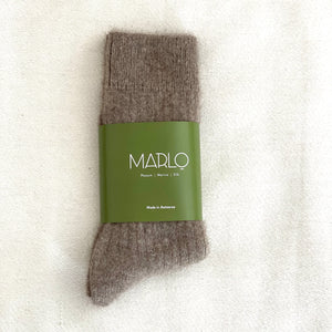 Marlo Possum and Merino Sock |  Latte